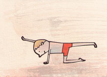 GYMNASTIK VI (MÄNNLICH)  10X14,5 cm 90,-€