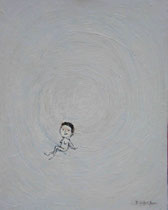 KLEINE SITZENDE I, Acryl  100X80 cm