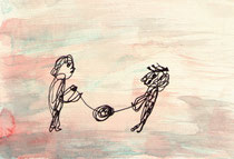 VERWORREN I   10X14,5 cm 90,-€
