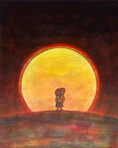 SONNE (WEIBLICH), Acryl 100X80 cm 2.400,-€