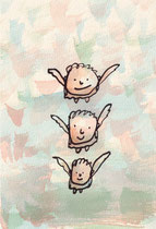 DREI ENGEL   14,5X10 cm 90,-€