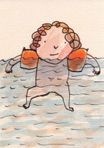 SCHWIMMHILFE (WEIBLICH)   14,5X10 cm 90,-€