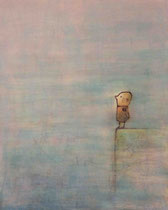 ABHANG (STEHENDER) II, Acryl  100X80 cm