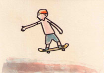 SKATEBOARD 10,5X14,5 cm 90,-€