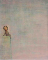 ABHANG (SITZENDER), Acryl  100X80 cm