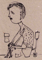 VOR ORT (SITZEND, W.) II 14,5X10,5 cm 10,-€