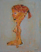 KNIENDE I, Acryl  100X80 cm