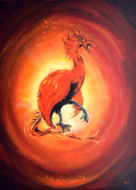 Phönix; 2023; 110 x 80 cm;  Acryl auf Leinwand 