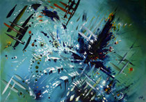So What, Dunkler Engel; 2023; 70 x 100 cm; Acryl auf Leinwand