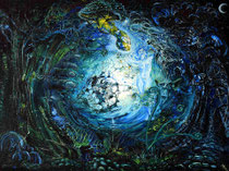 Die Quelle; 1997; 60 x 80 cm; Acryl auf Hartfaserplatte