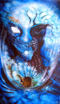 Tree-Heart; 2013; 85 x 50 cm; Acrylfarbe/Airbrush auf Stahlplatte