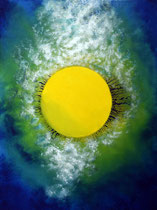 Holy Levitation; 2023; 80 x 60 cm;  Acryl auf Leinwand 