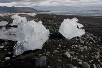 Gletschereis(Jökulsarlon) am Strand