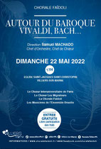 Affiche concert du 22 mai 2022 - Vivaldi, Le Gloria, Bach et Brahms