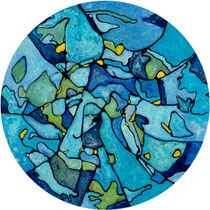 Vibration azurée 60cm de diamètre collection privée