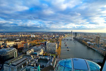 Blick aus London Eye über die Themse