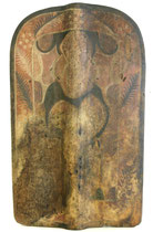 Handtartsche (kleine Pavese), Ende 15. Jahrhundert, Pappelholzkern, beidseits mit Pergamenthaut bezogen, 69cm x 43cm, Rüstkammer - Staatliche Kunstsammlungen Dresden