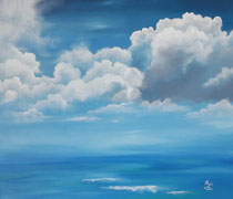"Sommerhimmel", Öl auf Leinwand, 50 x 70 cm, 350,-€