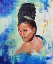 "Abiola" (Geboren in Würde), Acryl auf Leinwand 50 x 60 cm