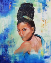 "Abiola" (Geboren in Würde), Acryl auf Leinwand 50 x 60 cm