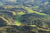 Rax - 02.November 2013 - Blick ins Tal von der Vilma Haid Aussicht.