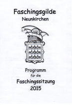 NK Faschingssitzung - 09.Jänner 2015 - Nr.002a - Programm