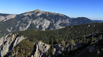 Rax - 06.Oktober 2012 - Blick zum Schneeberg von der Höllentalaussicht