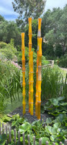 Antoine Pierini- contemporary glass-unique piece - glass bamboo- Galerie d'art ,village de Biot