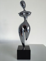 JOFFRES-sculpture en bronze chromé 22cm galerie d'art Biot village