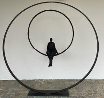 Sophie Hustin—unique bronze and iron sculptures,  H 189cm. Galerie Gabel BIOT