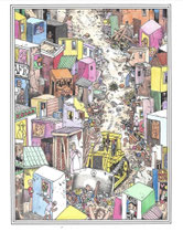 Frank Zeidler, "Developpement de luxe" Dessin original , encres, aquarelle, crayon. 28X38cm-  Galerie Gabel, Biot -  Galerie Gabel, Biot