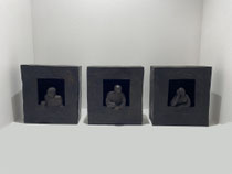 Sophie Hustin—unique bronze sculptures,  12X13X5cm. Avec accroche au dos.Galerie Gabel BIOT