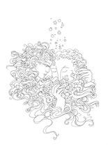 Dessin au trait de Frank Eric Zeidler figurant deux visages unis dans un enchevêtrement de lignes — œuvre originale sur la fusion et la passion amoureuse, Galerie Gabel.