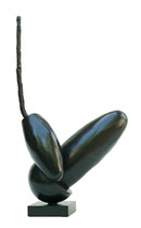 Thierry Pelletier-Bronze unique "Elle est assise impudique"-Galerie d'art Biot-Côte d'Azur
