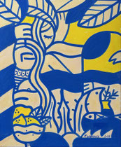 Franck Lebraly, Acrylique sur toile 50X60cm - Galerie Gabel, Biot, Côte d'Azur