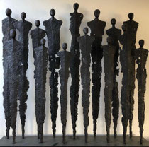 Sophie Hustin- "Armée", —unique bronze sculptures, Galerie Gabel BIOT