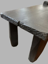 Dominique Pouchain Table basse d'artiste, grès et bois massif , environ 90X50X75cm