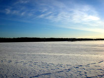 Das könnten Ihre Langlaufspuren auf dem gefrorenen Päijänne See sein.