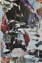 Wen die Götter lieben, Décollage with Collage, 60 x 40 cm, 2014