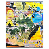 Shades of Yellow, décollage, 27,2 x 22 cm, 2018 (Óbidos, PT)