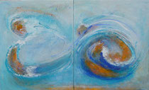 TORBELLINOS DE EMOCIONES díptico                 100 x 162 cm   -  vendido/sold