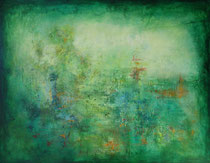 verde - el color de la esperanza - técnica mixta sobre lienzo -  114 x 146 cm     - vendido/sold