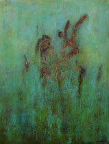 the adventure of the leap to freedom - la aventura del salto hacia la libertad     146 x 114 cm   vendido/sold 