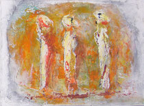 TRES MUJERES ANDANDO  24 x 33 cm                - vendido / sold -