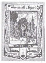 Exlibris von H.Asmus für E.Asmus mit Sideroskop