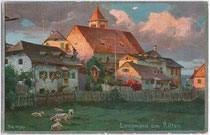 Deutschordenskommende in Lengmoos, Gemeinde Ritten. Entwurf: R(udolf). A(lfred). Höger (1877-1930); Impressum: Joh(ann). F(ilibert). Amonn, Bozen 1908.  Inv.-Nr. vu914fat00007