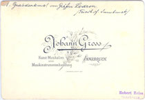   Bedruckte und bezeichnete Rückseite von Inv.-Nr. vuCAB-00247