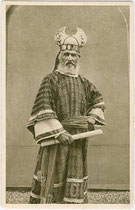 Passionsspiel Erl 1912: ANNAS (Johann Osterauer). Rastertiefdruck 9 x 14 cm ohne Impressum.  Inv.-Nr. vu914rtd00030