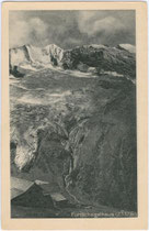 Das Furtschaglhaus (2.337m) der Sektion Berlin des DuÖAV mit Hochfeiler (3.523m) und Hochferner (3.437m). Rastertiefdruck 9 x 14 cm ohne Impressum, datiert: 24.-25.7.1923.  Inv.-Nr. vu914rtd00032
