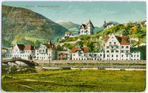 Dr. Guggenberg'sche Wasserkurheil- und Kuranstalt  in Kranebitt, Stadtgemeinde Brixen. Photochromdruck 9 x 14 cm; ohne Impressum, postalisch gelaufen 1918.  Inv.-Nr. vu914pcd00129